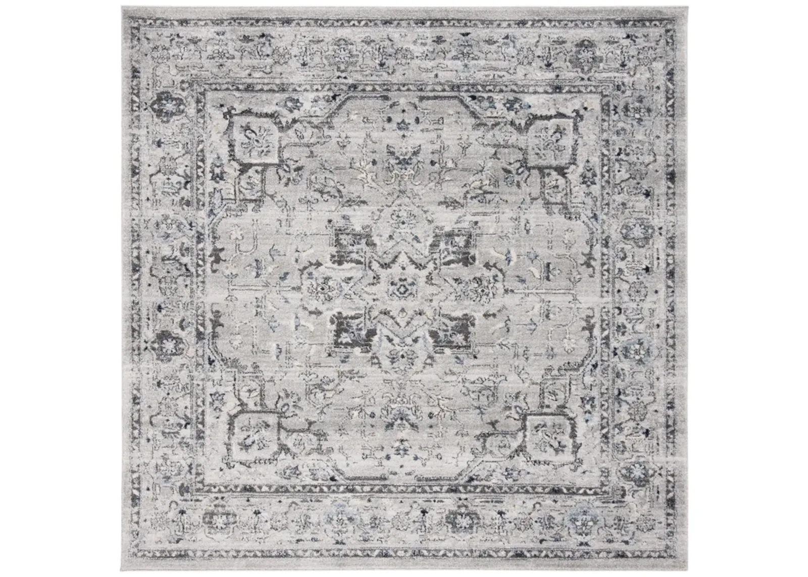 CHARLESTON 411 GREY  8' x 8' Square Square Rug