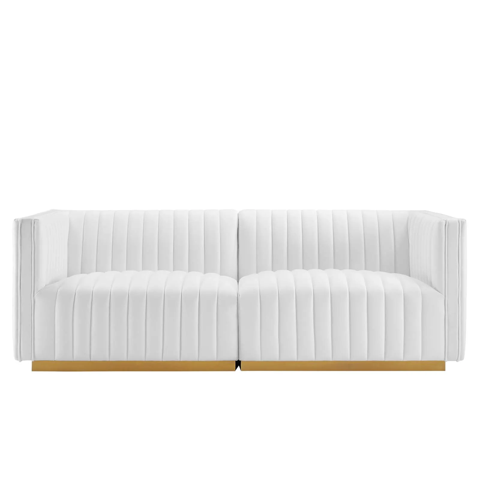 Conjure Channel Tufted Performance Velvet Loveseat