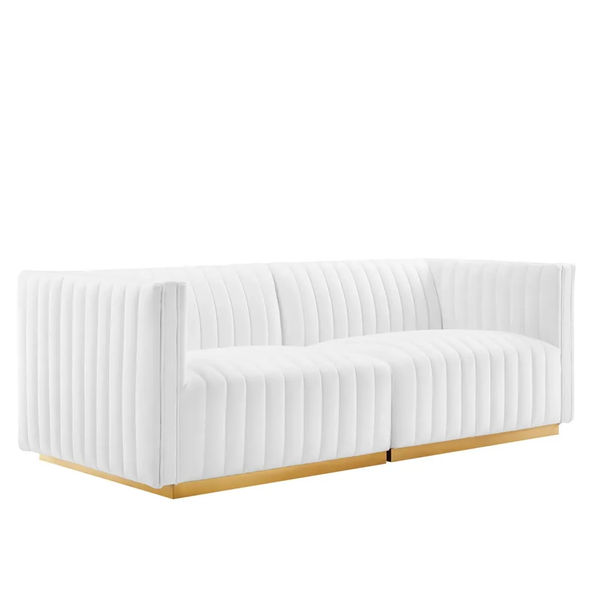 Conjure Channel Tufted Performance Velvet Loveseat