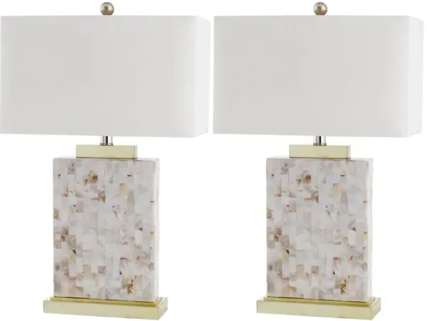 Tory 24.5-Inch H Shell Table Lamp - Set of 2