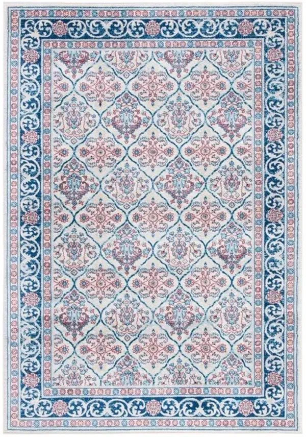 Brentwood 870 Beige / Navy 5'-3" X 7'-6" Medium Rectangle Powerloomed Rug