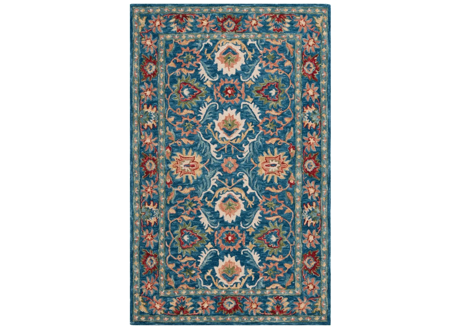 BLOSSOM 691 BLUE  8' x 10' Large Rectangle Rug