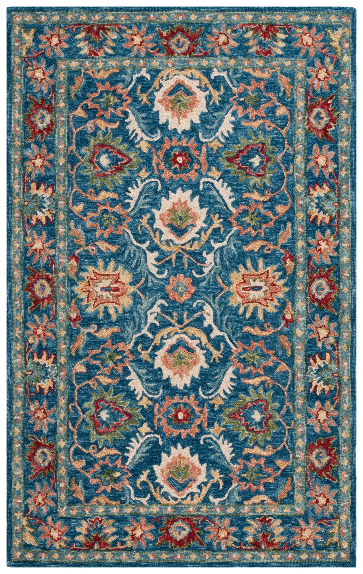 BLOSSOM 691 BLUE  8' x 10' Large Rectangle Rug