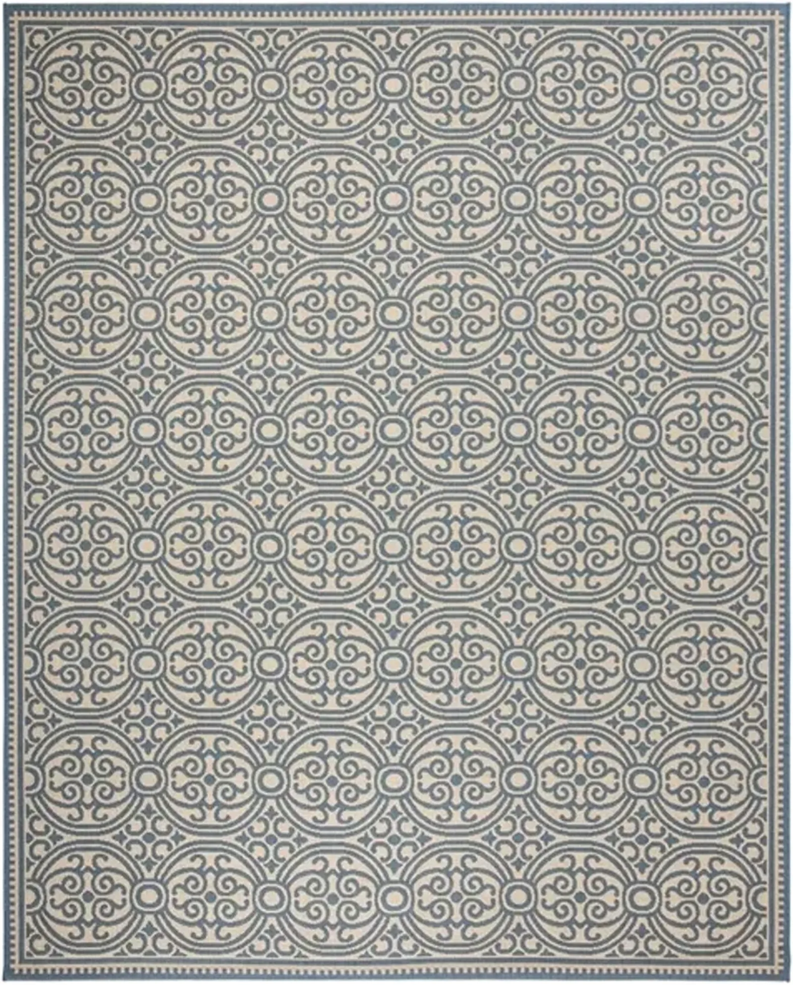 LINDEN 134 Collection LND134M-9 Blue / Creme 9' X 12'