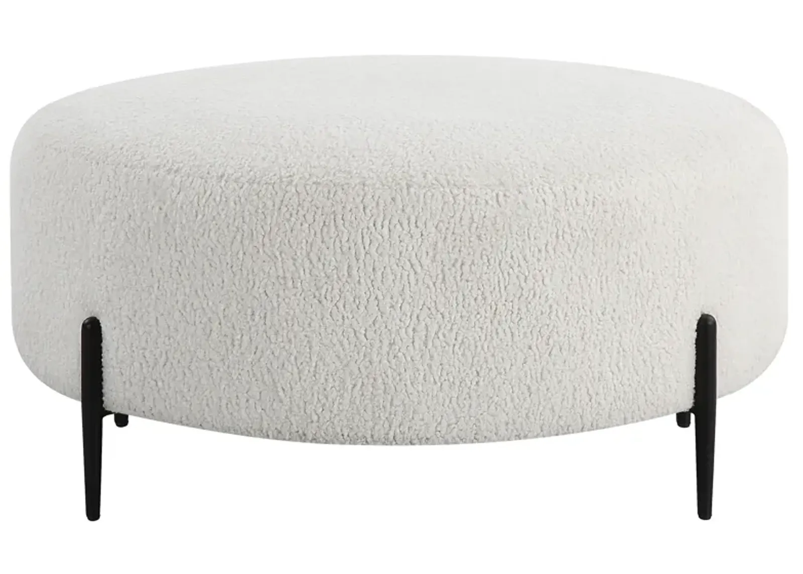 Arles Large Plush White Ottoman