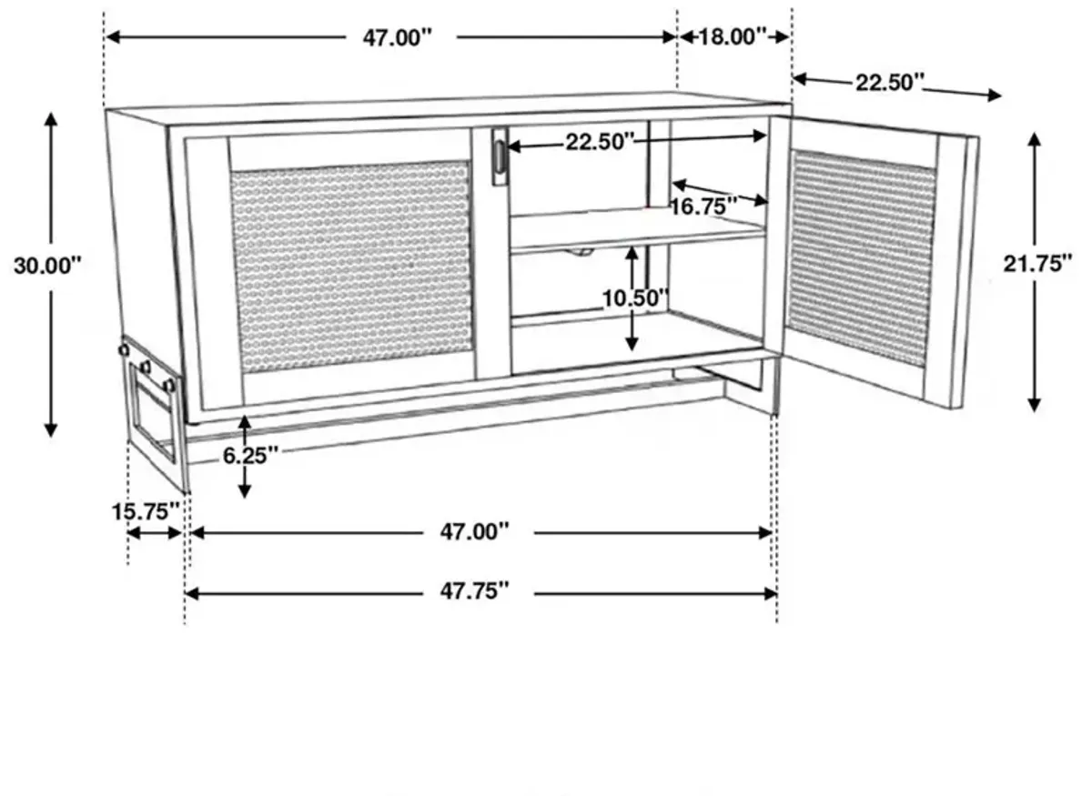 Alessia 2-Door Accent Cabinet