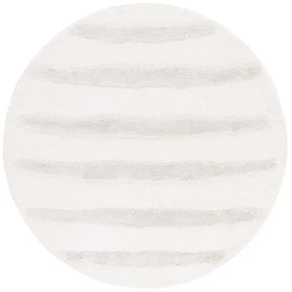 HI-LO SHAG 202 Beige 6'-7' X 6'-7' Round Round Rug