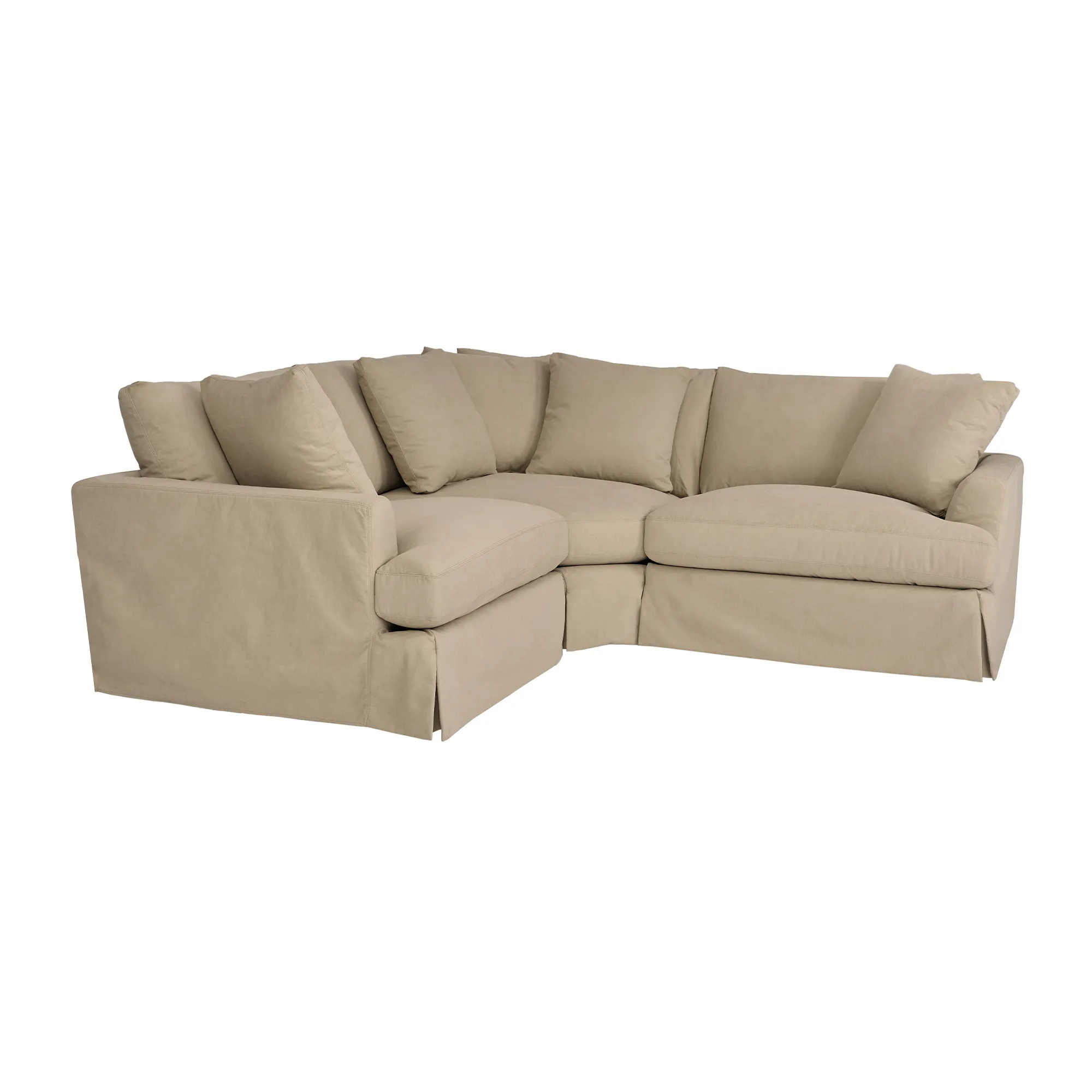 Ciara Upholstered 3 Piece Sectional Sofa in Sahara Brown