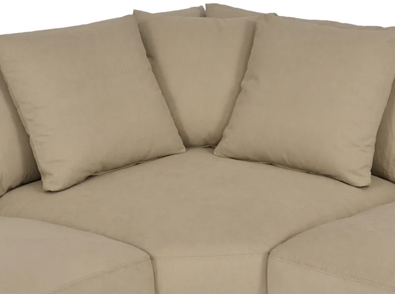 Ciara Upholstered 3 Piece Sectional Sofa in Sahara Brown