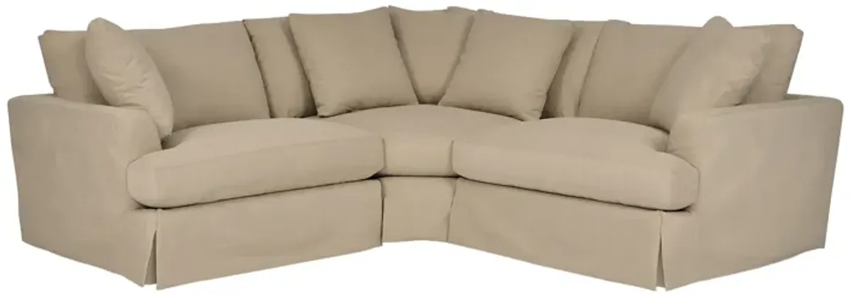 Ciara Upholstered 3 Piece Sectional Sofa in Sahara Brown