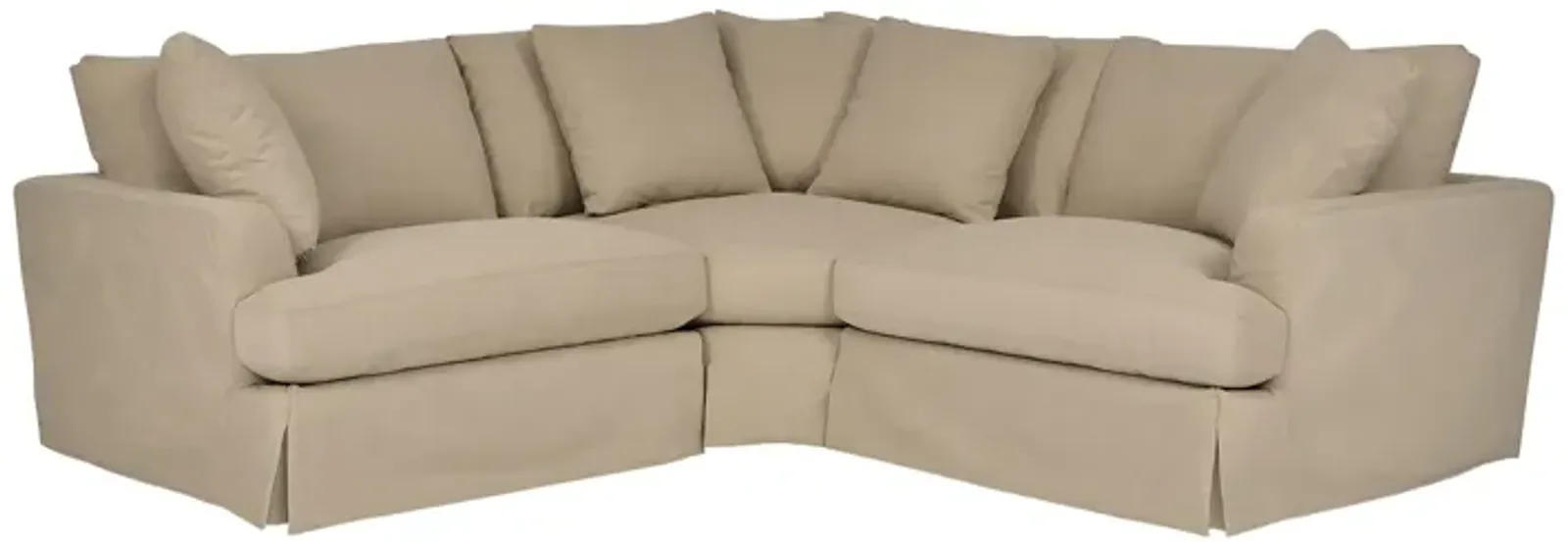 Ciara Upholstered 3 Piece Sectional Sofa in Sahara Brown