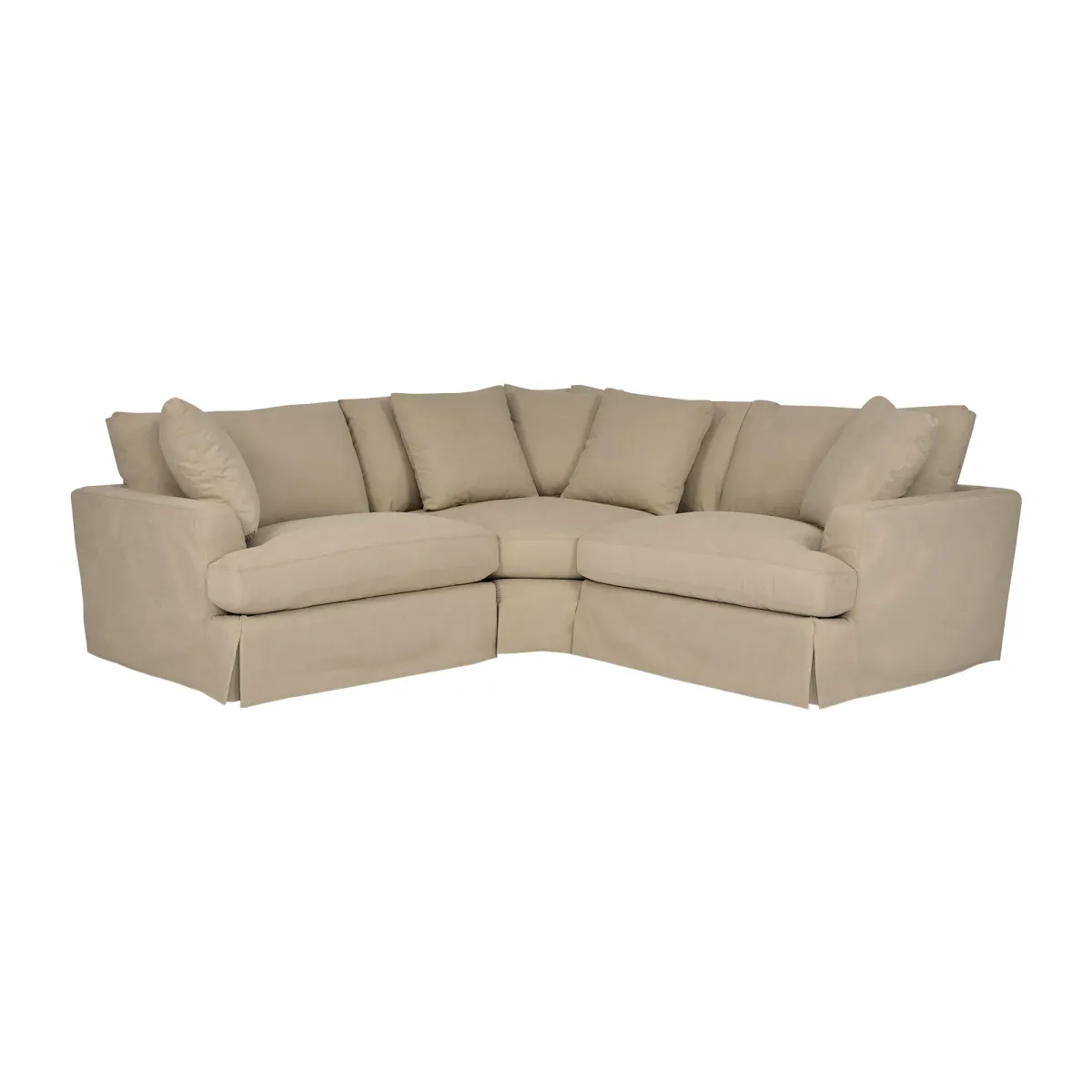 Ciara Upholstered 3 Piece Sectional Sofa in Sahara Brown