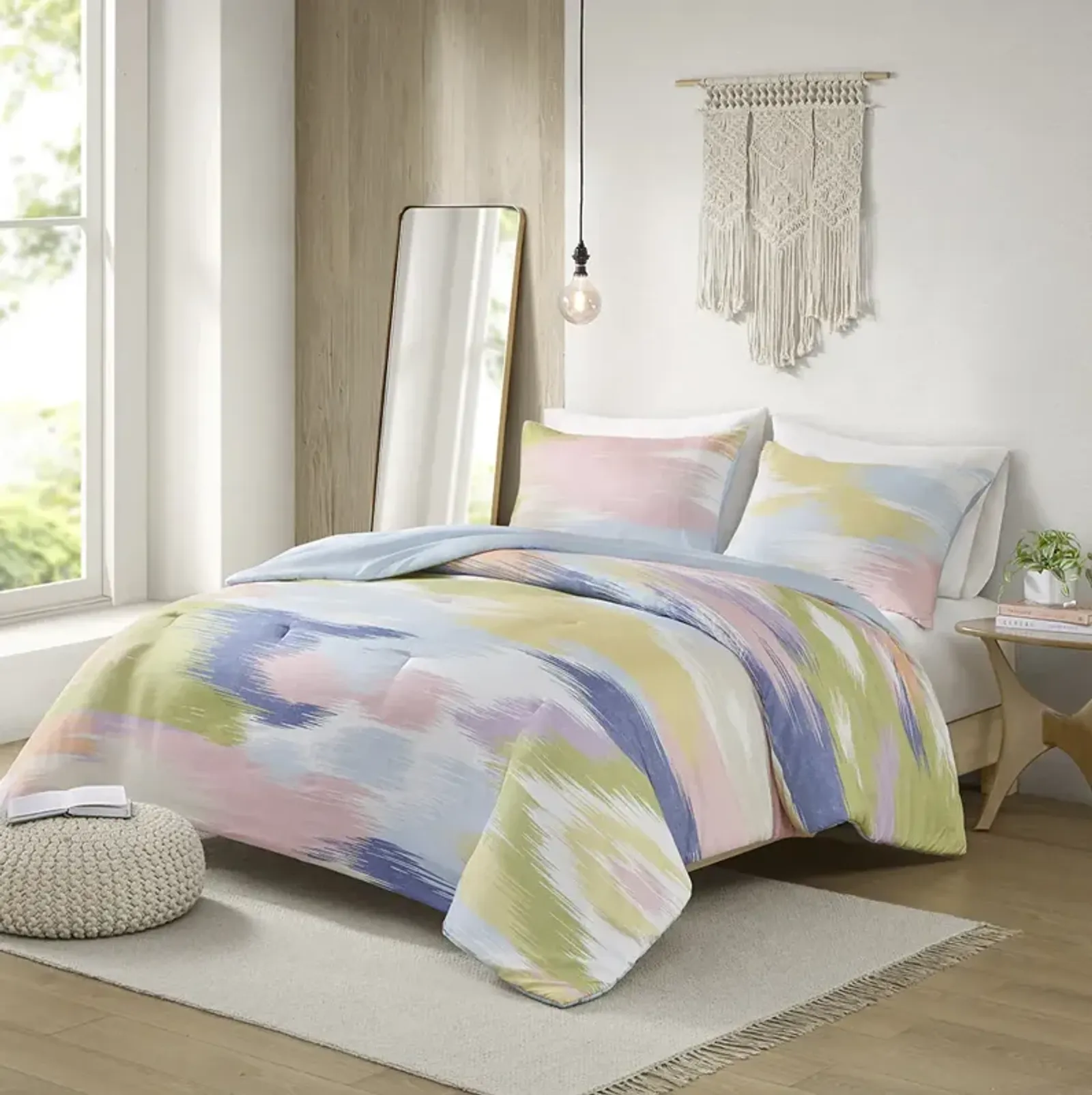 Intelligent Design Terra Blue Multi Modern Comforter Set