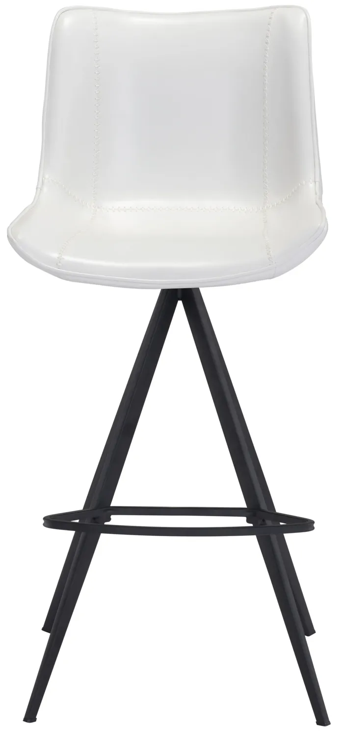 Aki Barstool (Set of 2) White & Black