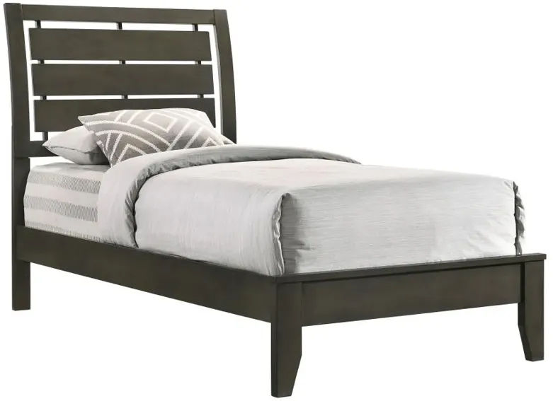 Serenity Twin Panel Bed Mod Grey