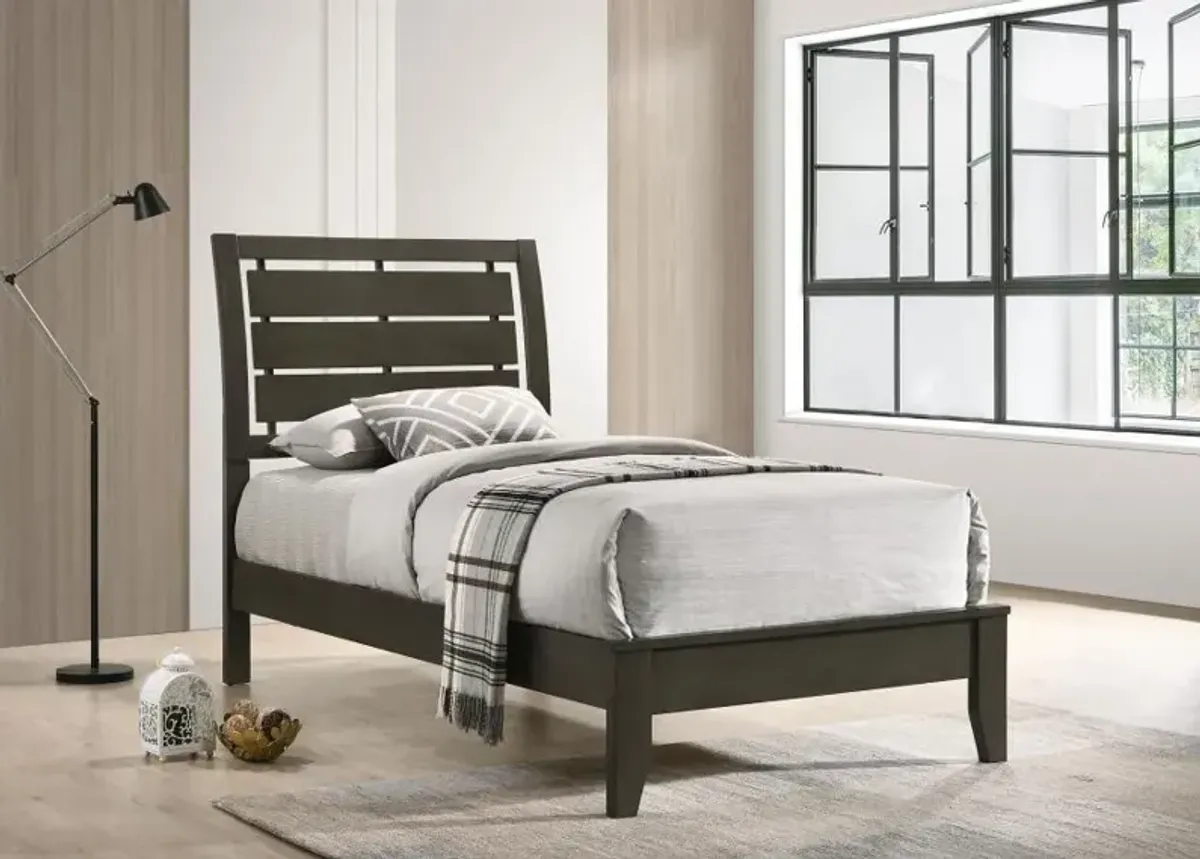 Serenity Twin Panel Bed Mod Grey