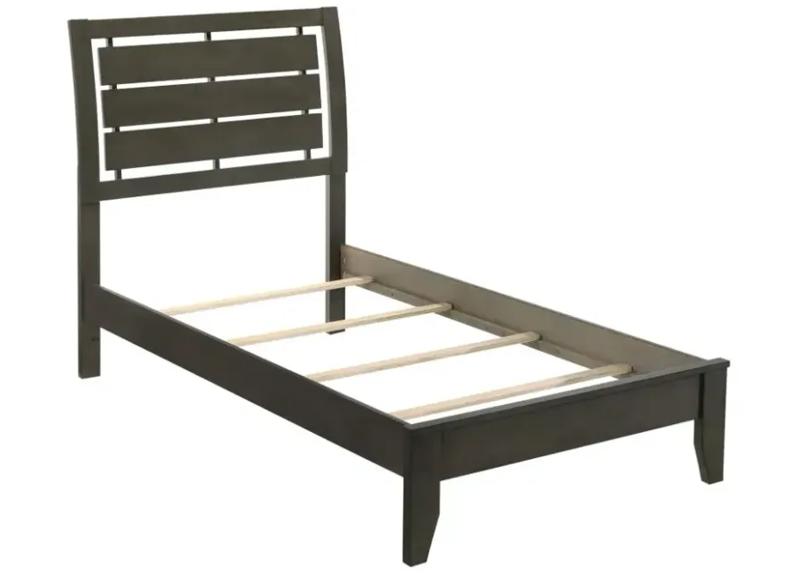 Serenity Twin Panel Bed Mod Grey