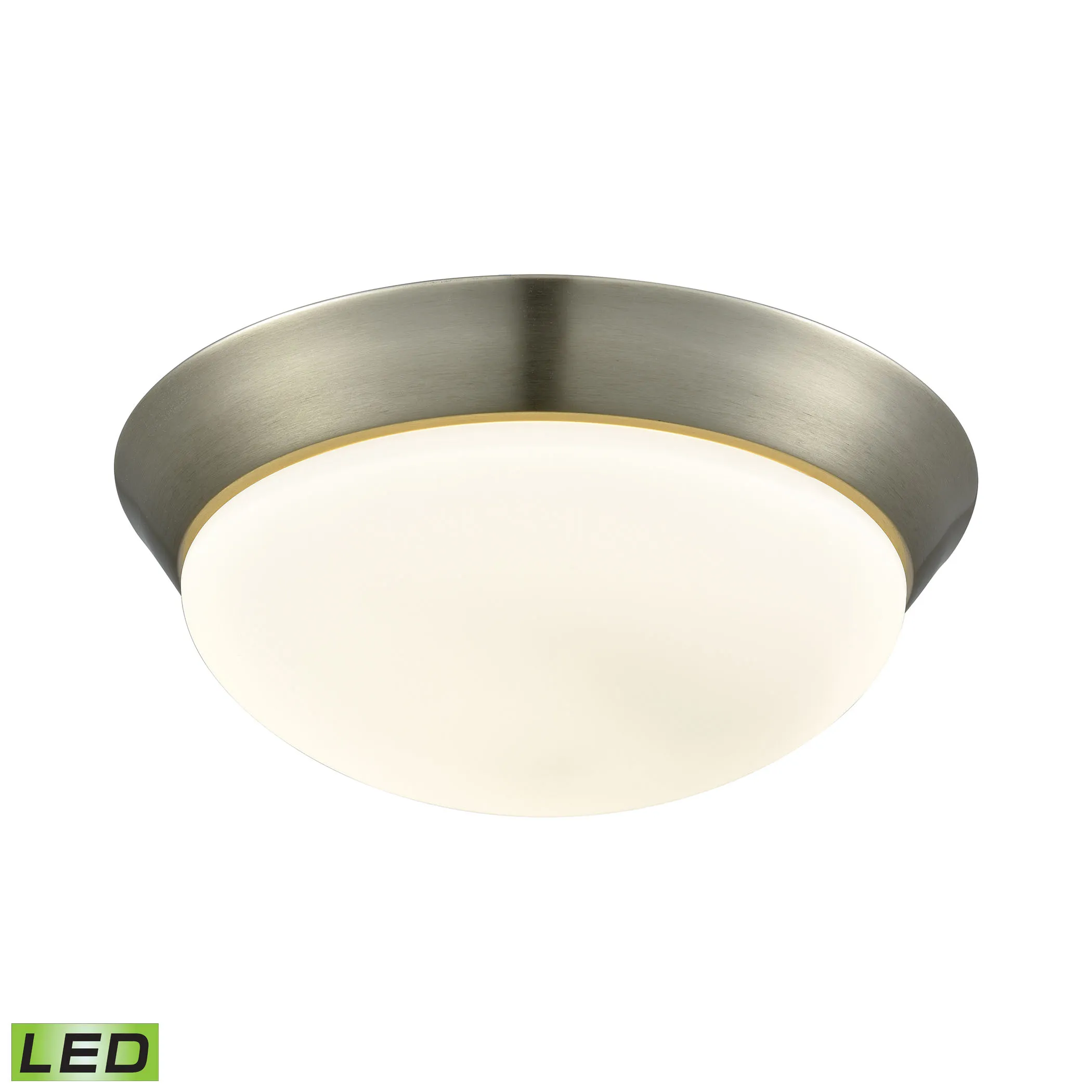 Contours 12.75" Wide 1-Light Flush Mount - Satin Nickel