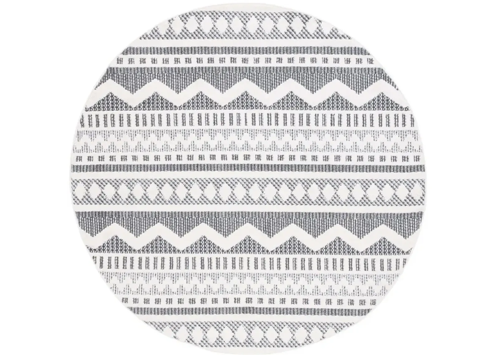 ALAMO 716 Grey 6'-7' X 6'-7' Round Round Rug