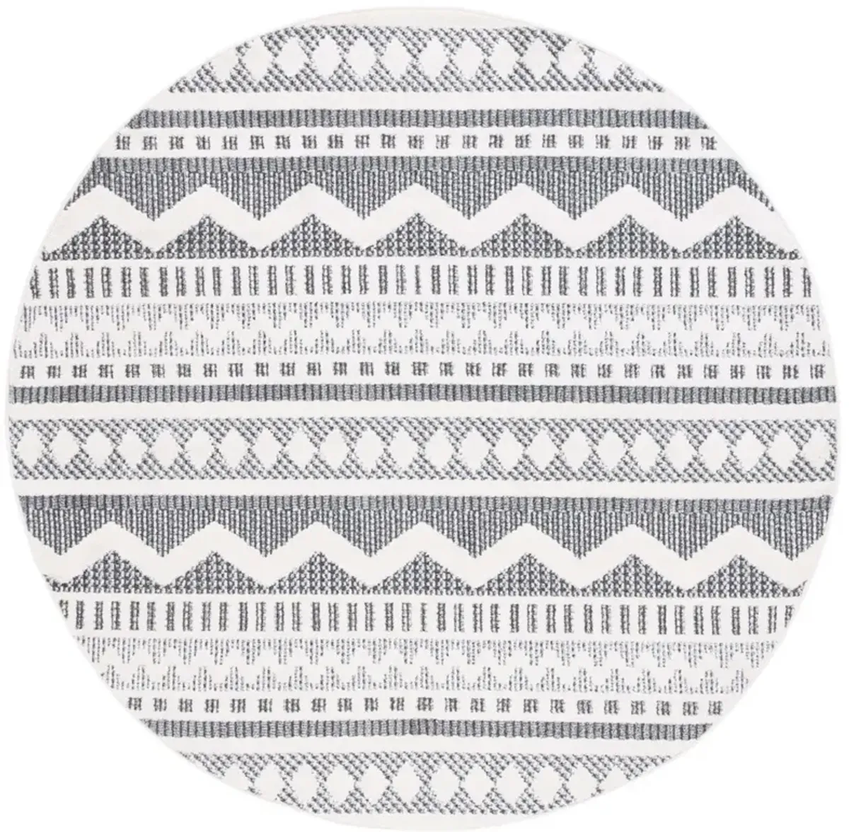 ALAMO 716 Grey 6'-7' X 6'-7' Round Round Rug