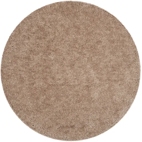 POPCORN SHAG Beige  8' X 8' Round Round Rug