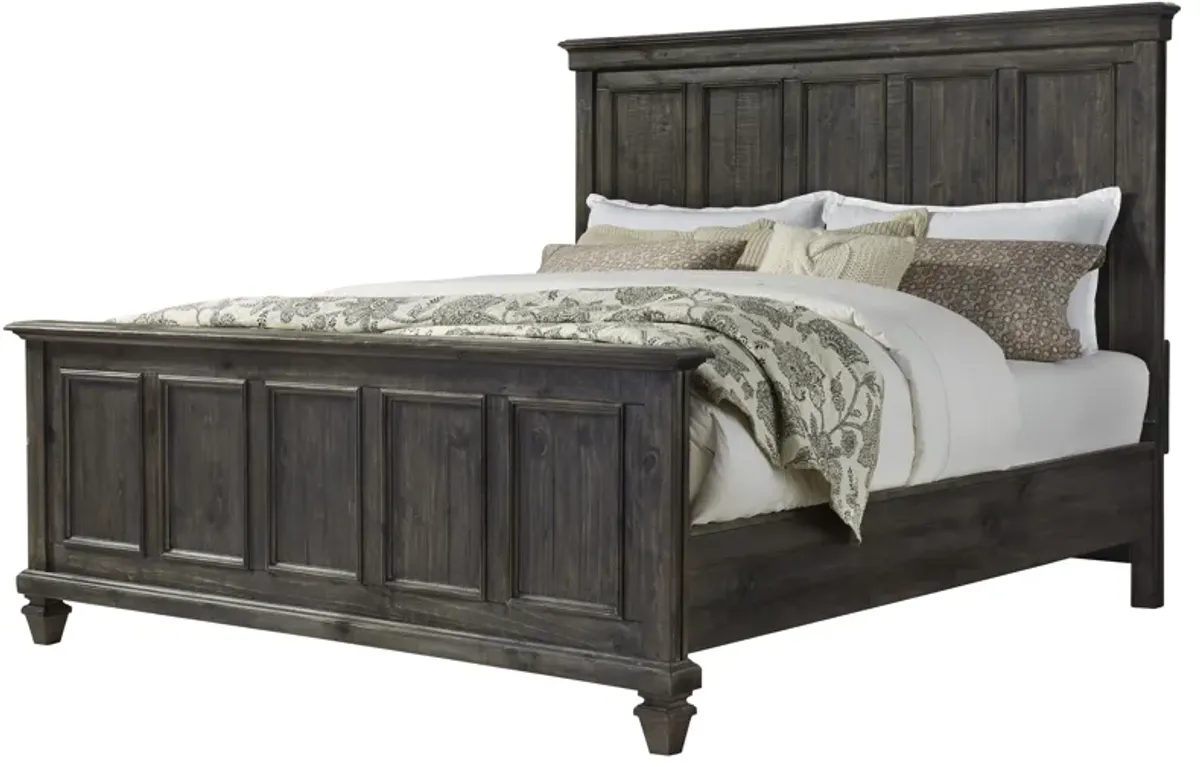 Calistoga Cal King Panel Bed in Weathered Charcoal