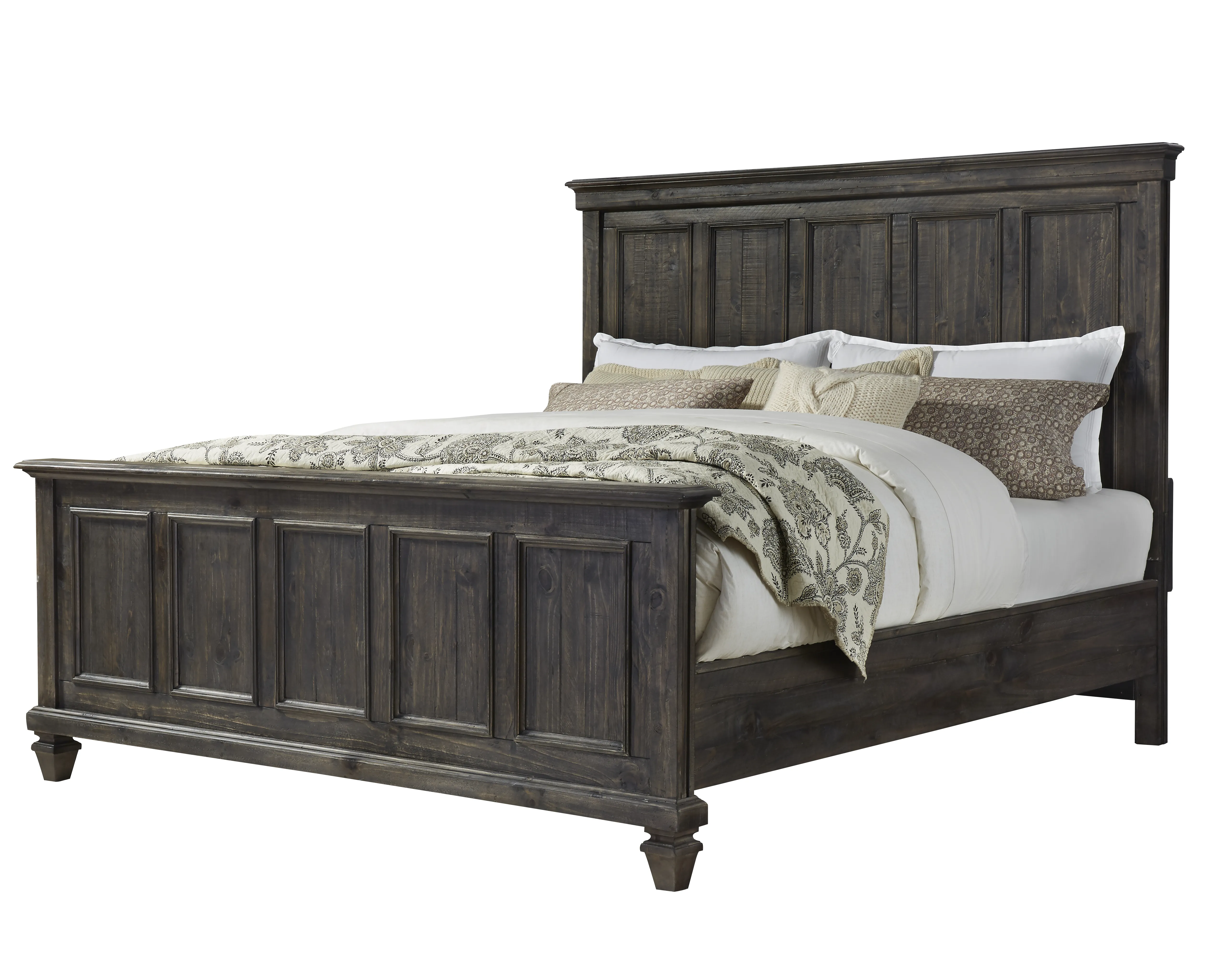 Calistoga Cal King Panel Bed in Weathered Charcoal