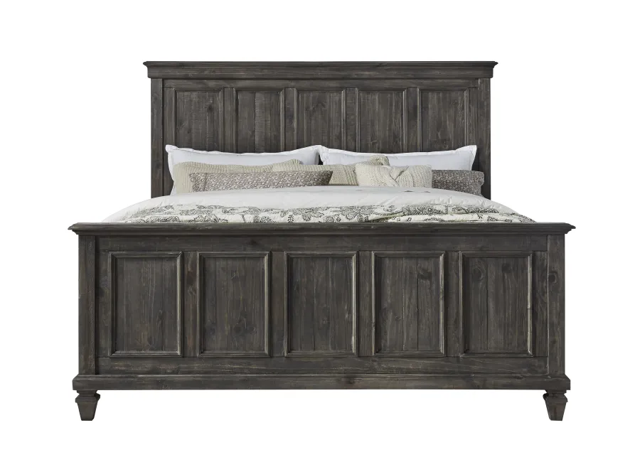 Calistoga Cal King Panel Bed in Weathered Charcoal