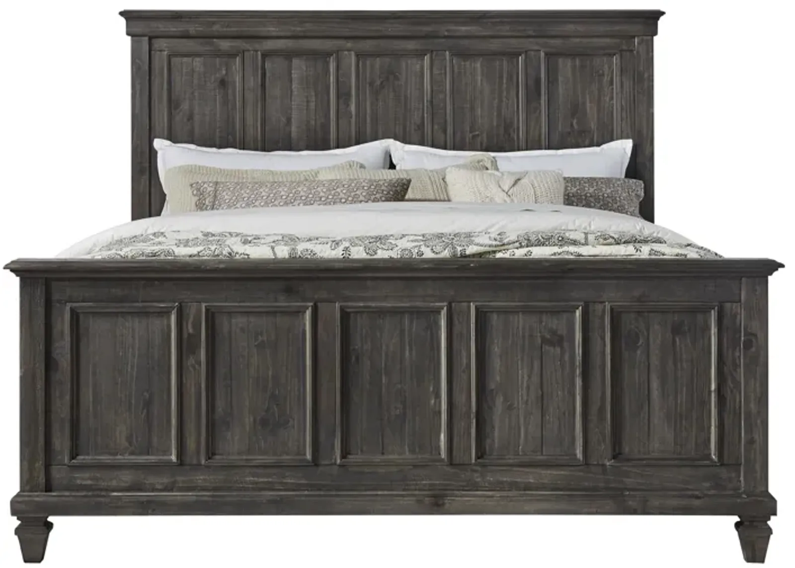 Calistoga Cal King Panel Bed in Weathered Charcoal