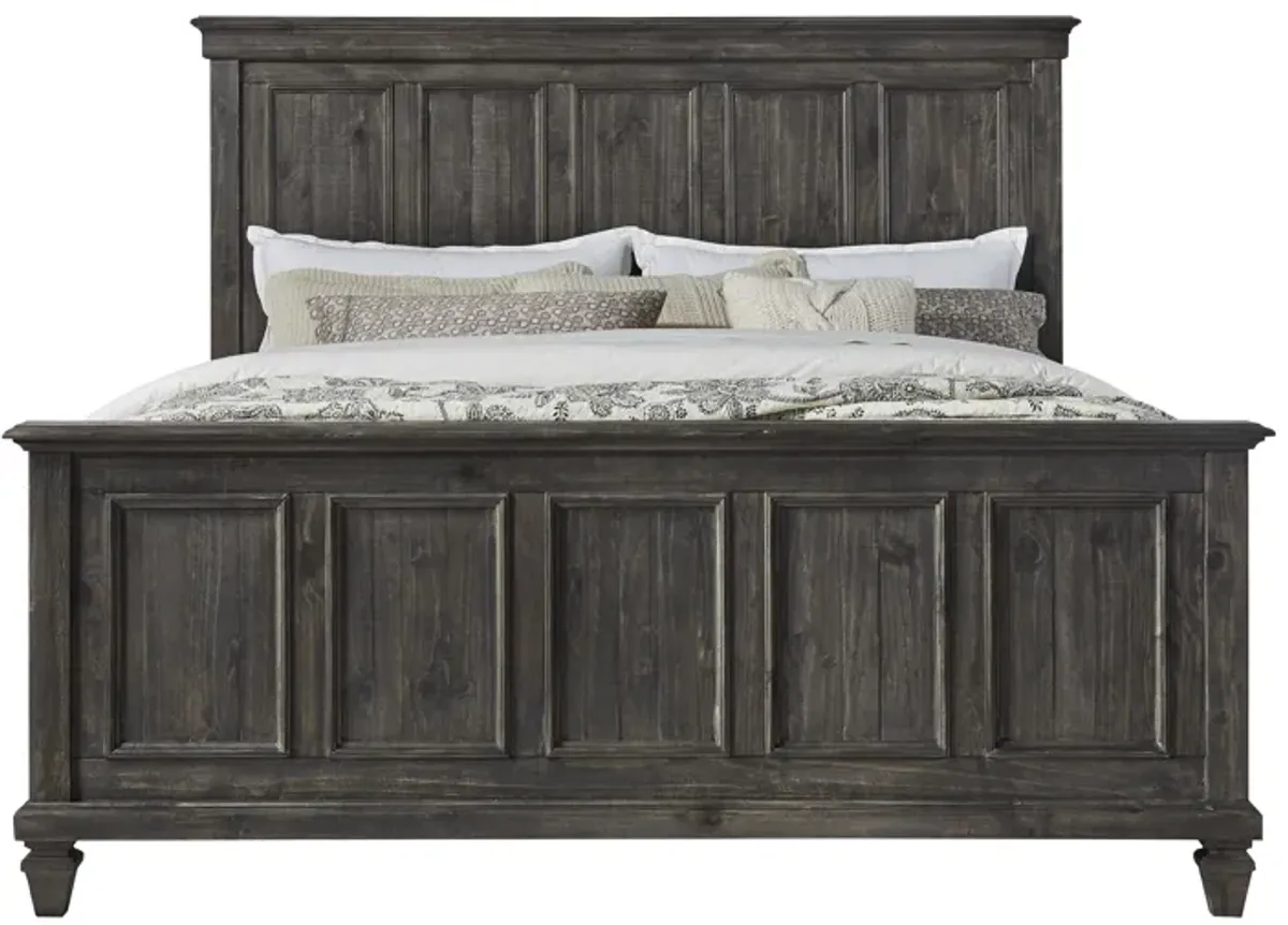 Calistoga Cal King Panel Bed in Weathered Charcoal