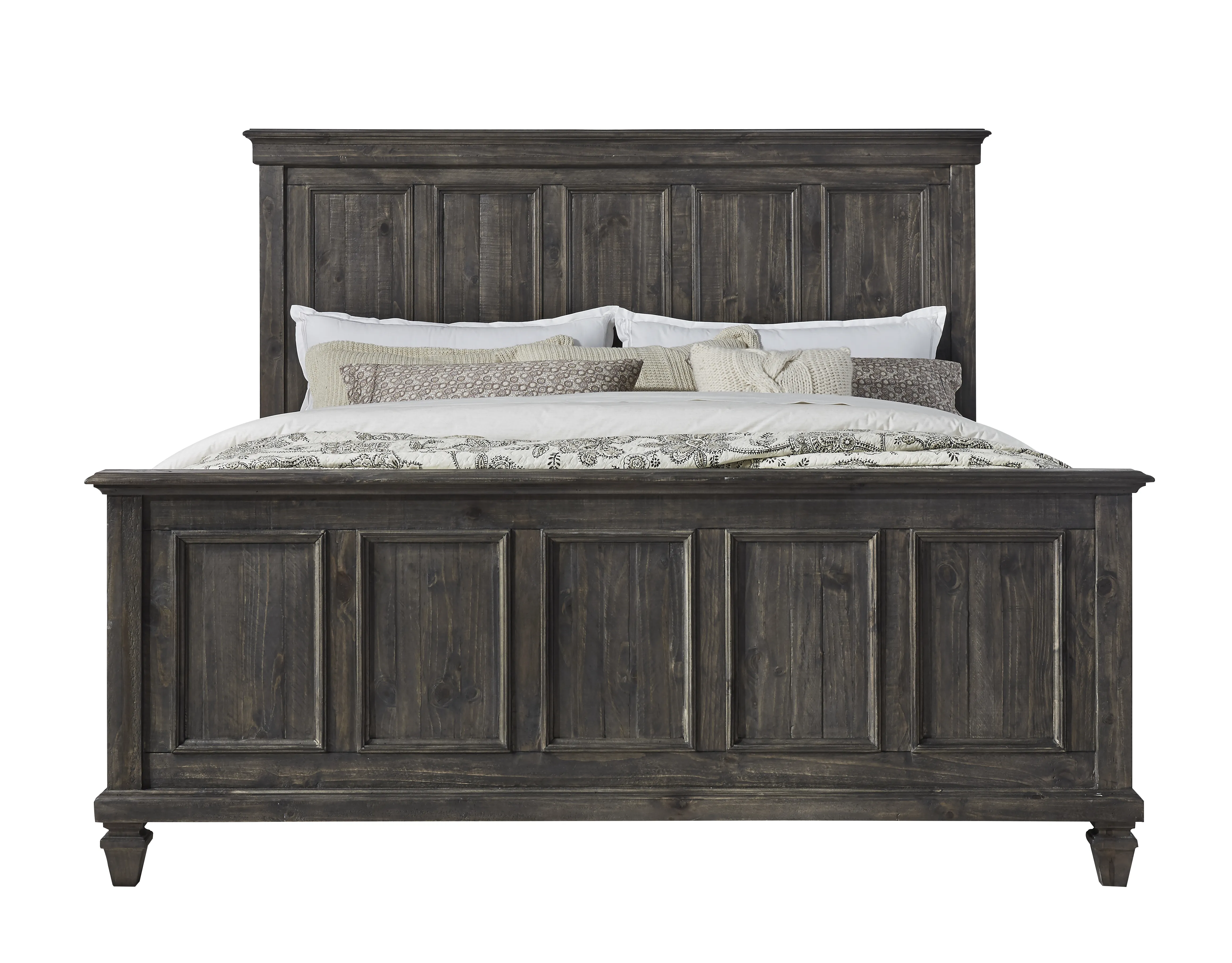 Calistoga Cal King Panel Bed in Weathered Charcoal