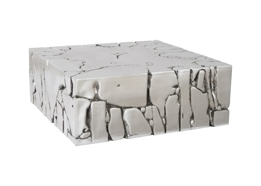 Chunk Square Silver Coffee Table