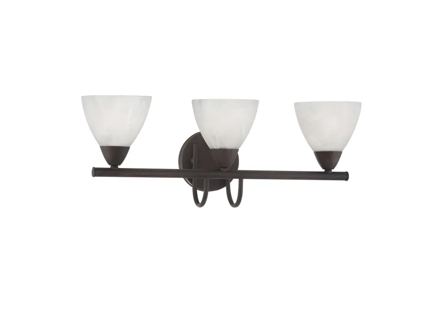 Tia 22.5" Wide 3-Light Vanity Light - Painted Bronze