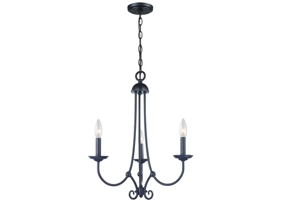 Williamsport 20" Wide 3-Light Chandelier - Oil Rubbed Bronze