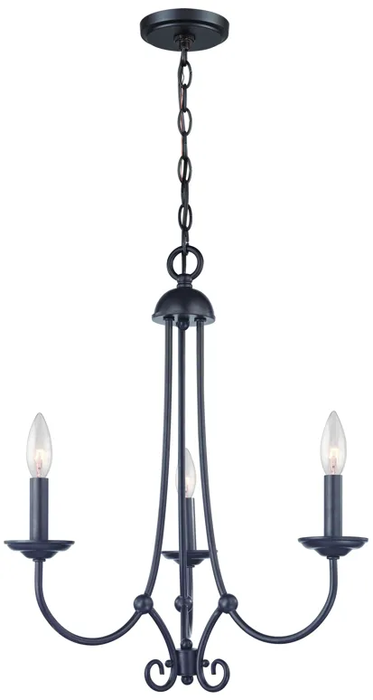 Williamsport 20" Wide 3-Light Chandelier - Oil Rubbed Bronze