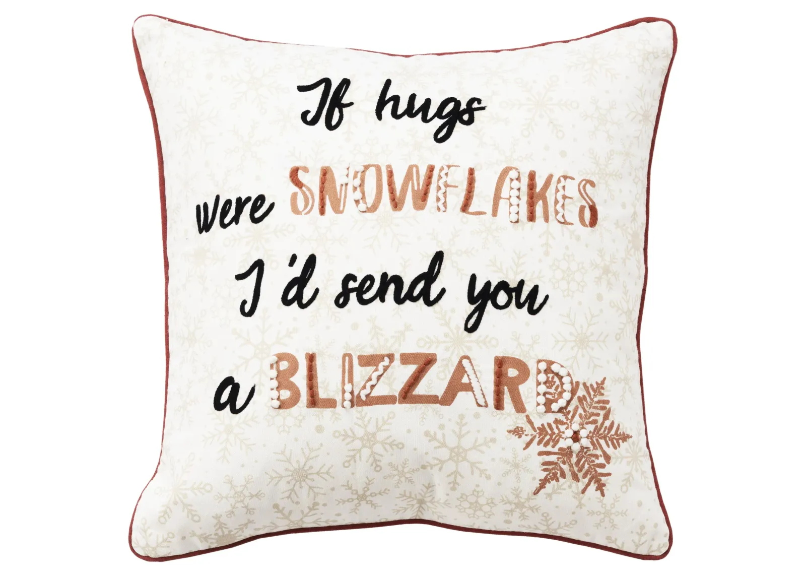 HOLIDAY 2022 Sentiment Rust Pillow