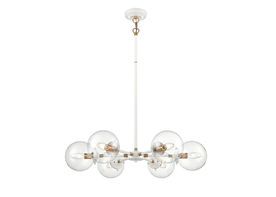 Boudreaux 28" Wide 6-Light Chandelier - Matte White