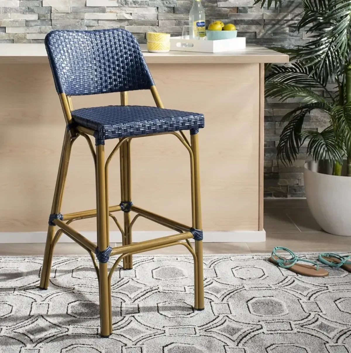 DELTANA BAR STOOL NAVY (INDOOR/OUTDOOR)