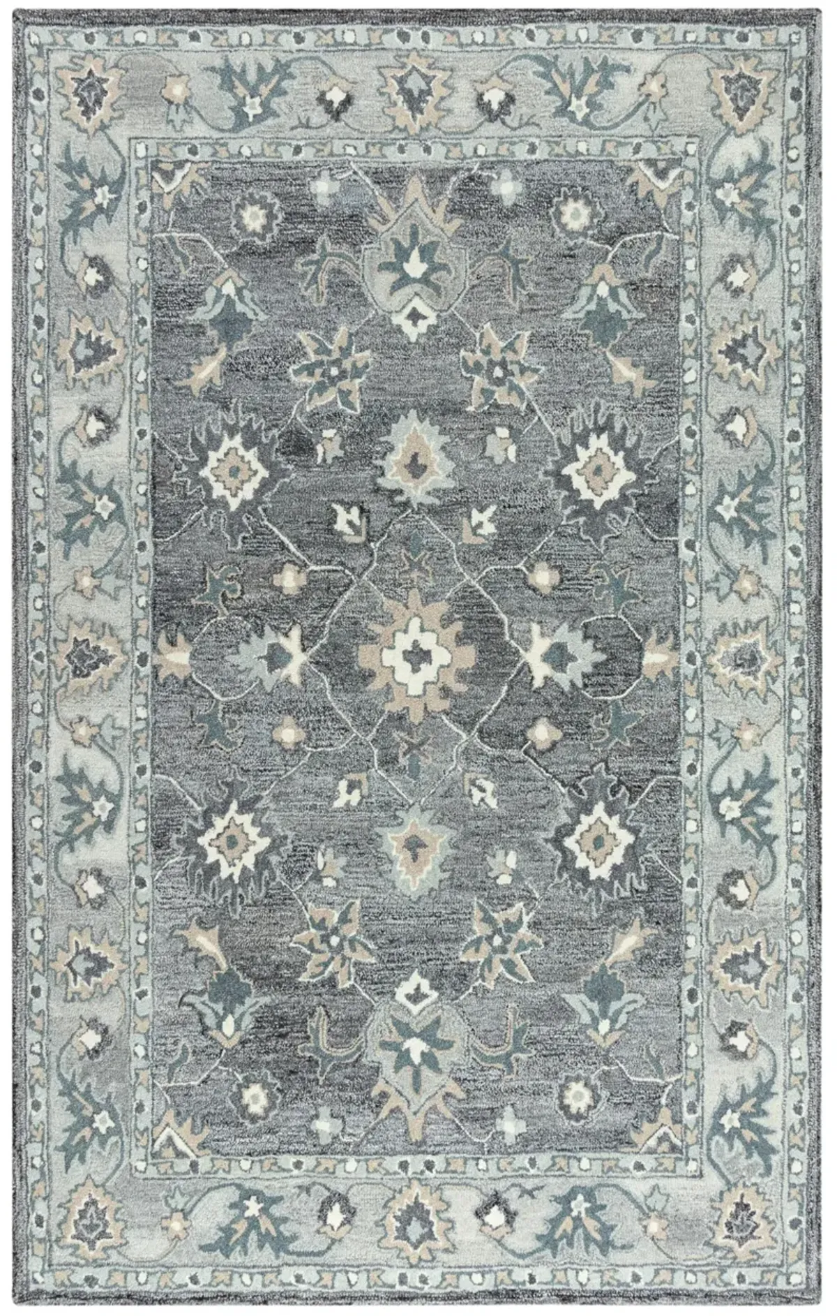 Essence Gray Classical Wool/Recycled Polyester 8'6" x 11'6" Rectangle Rug