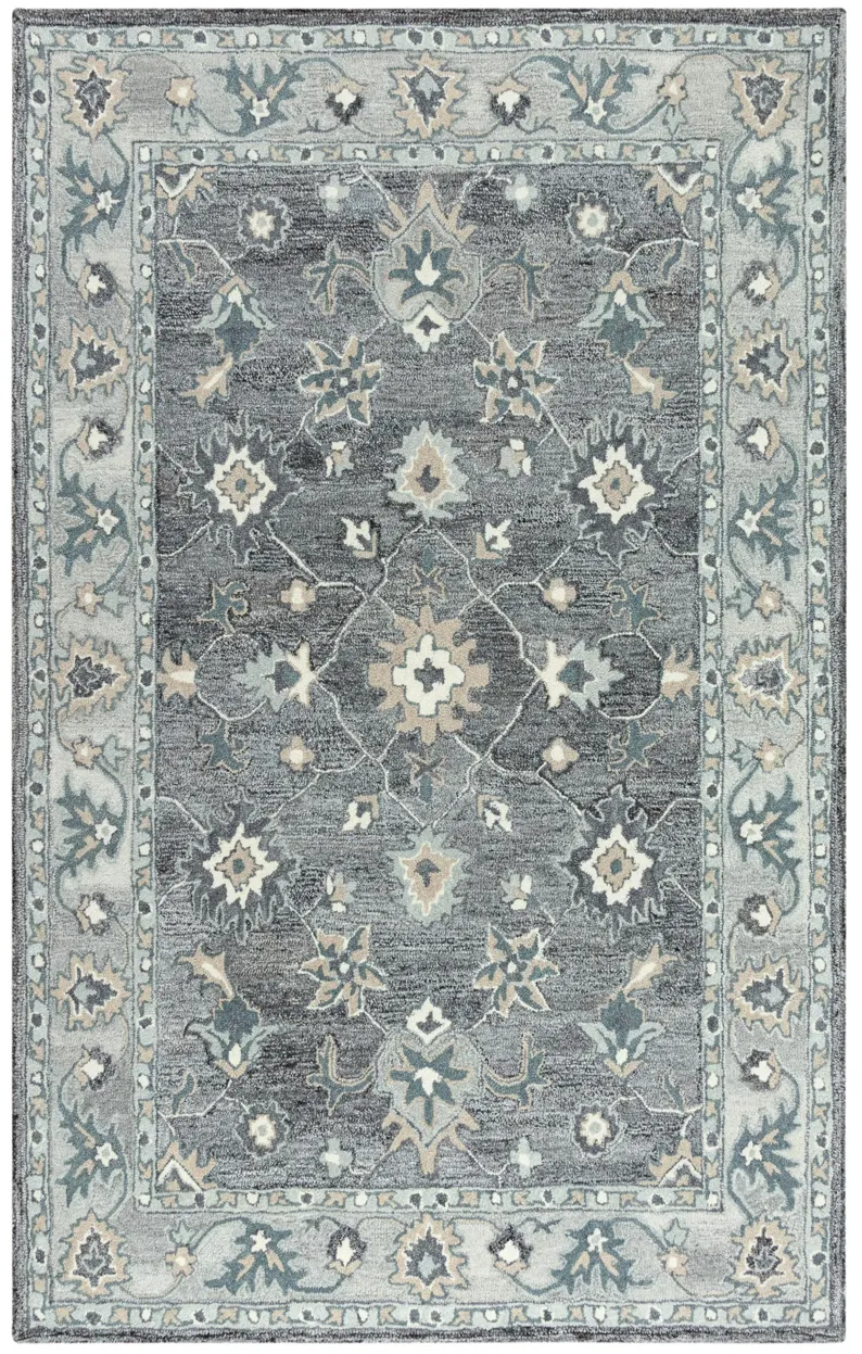 Essence Gray Classical Wool/Recycled Polyester 8'6" x 11'6" Rectangle Rug