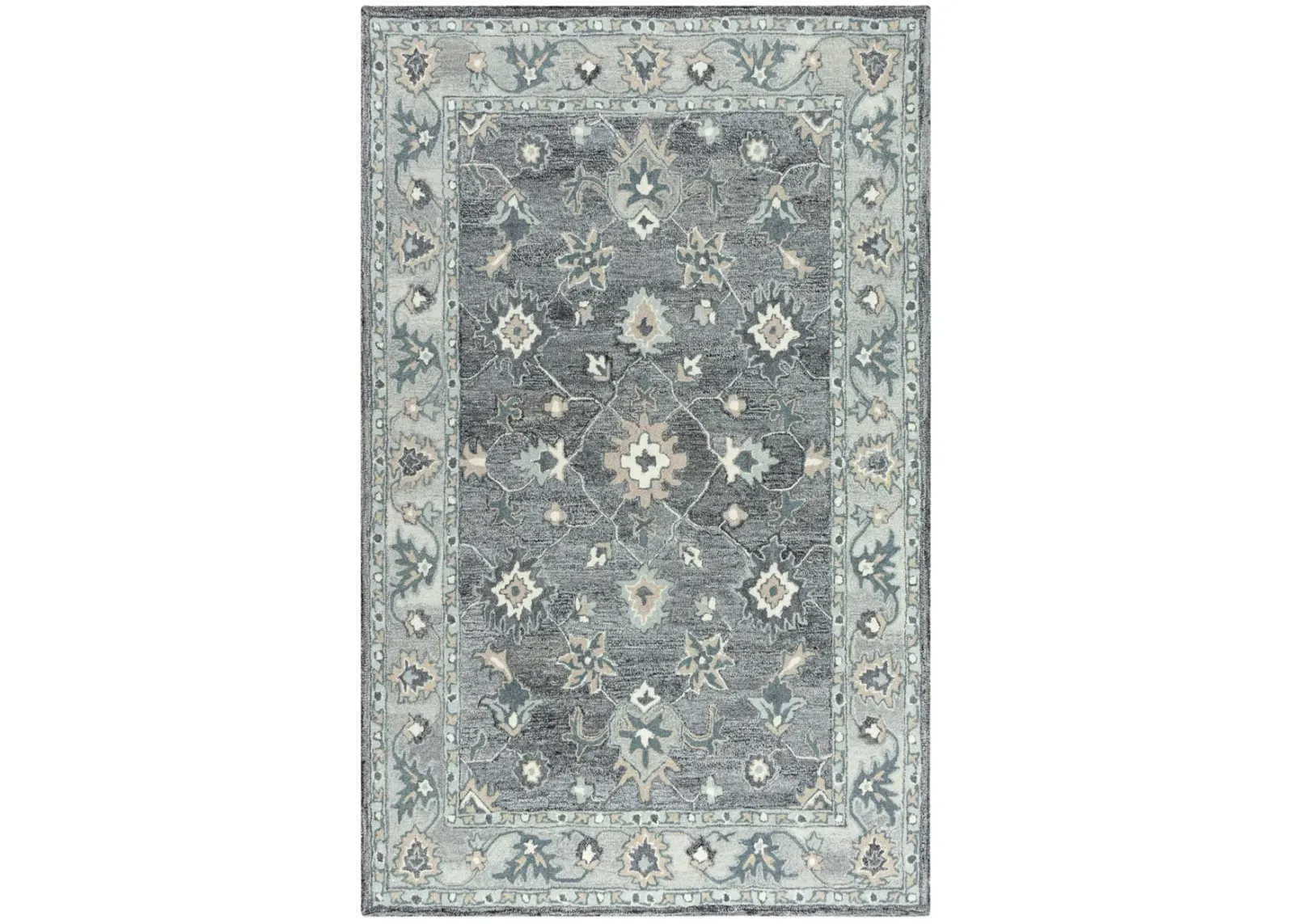 Essence Gray Classical Wool/Recycled Polyester 8'6" x 11'6" Rectangle Rug