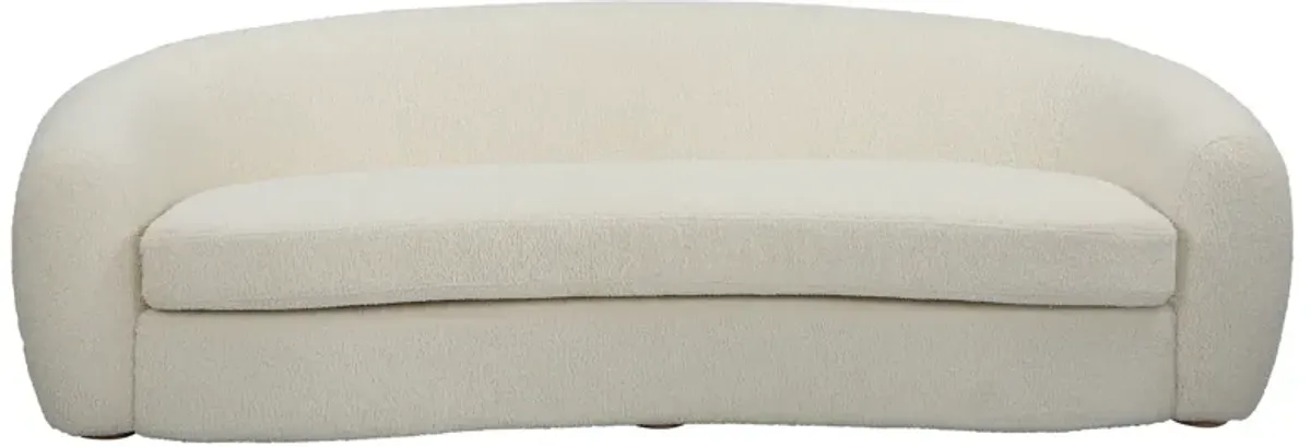 Capra Art Deco White Sofa