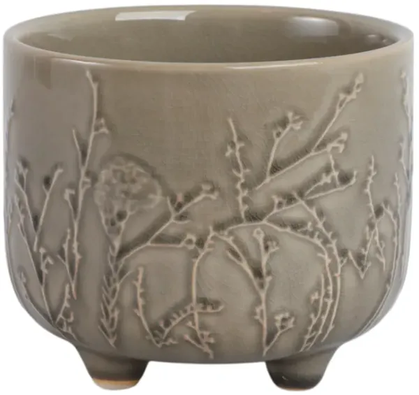 6" Flower Branches Planter, Cream