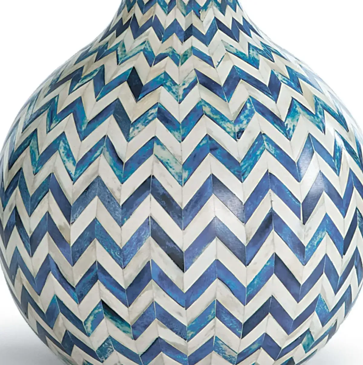 Chevron Bone Table Lamp (Indigo)