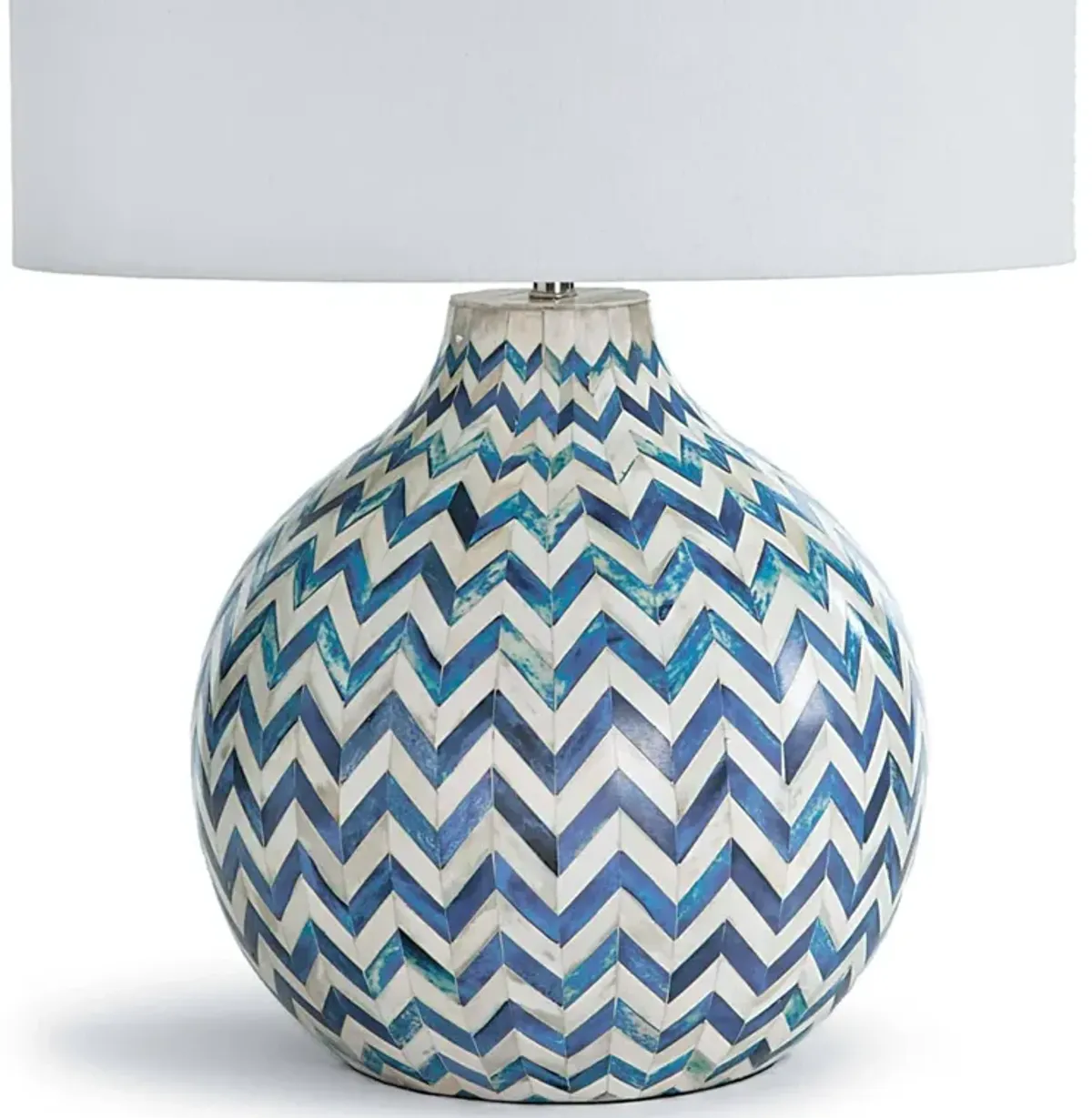 Chevron Bone Table Lamp (Indigo)