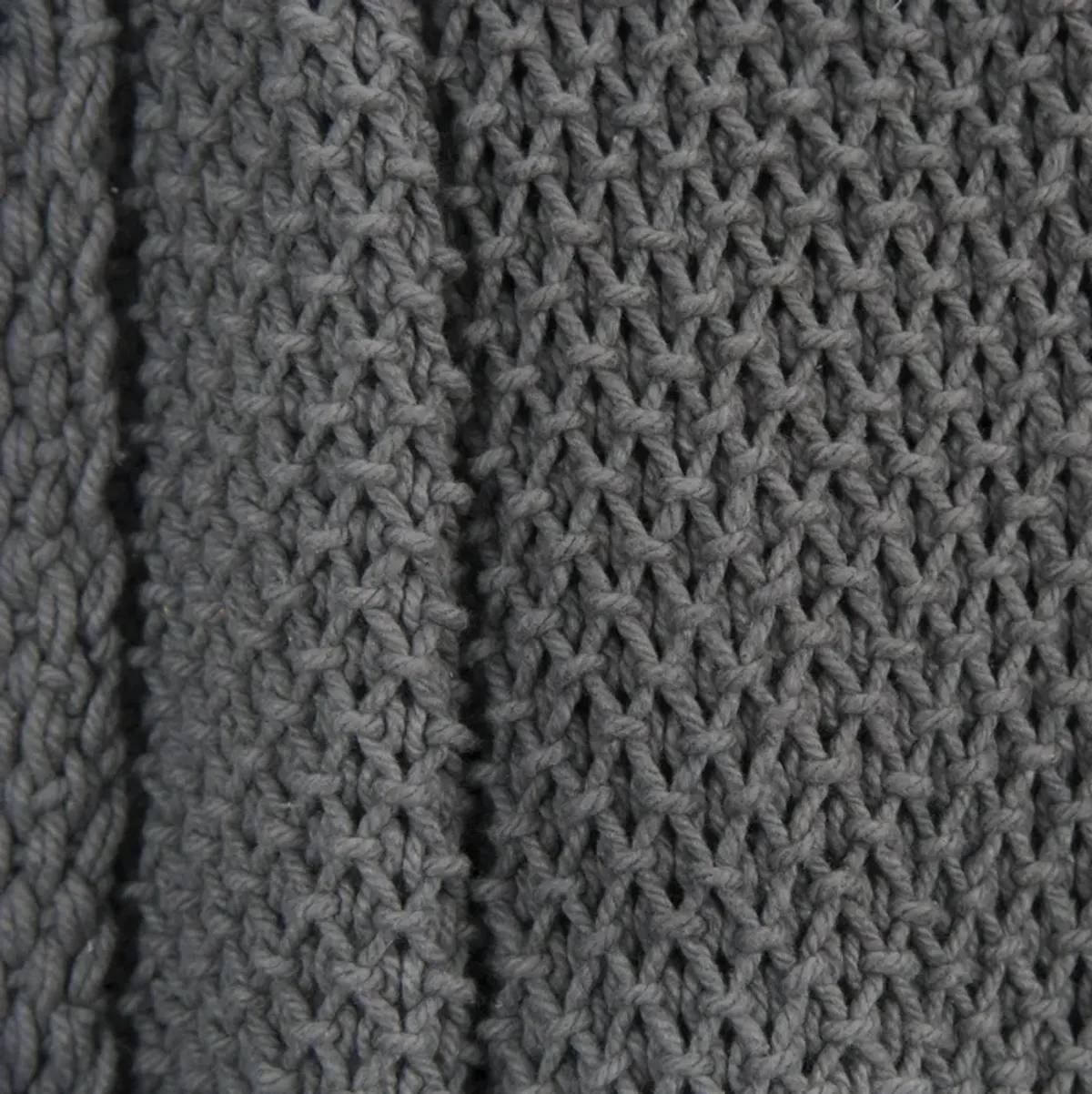 All Over Pattern Solid Gray Throw