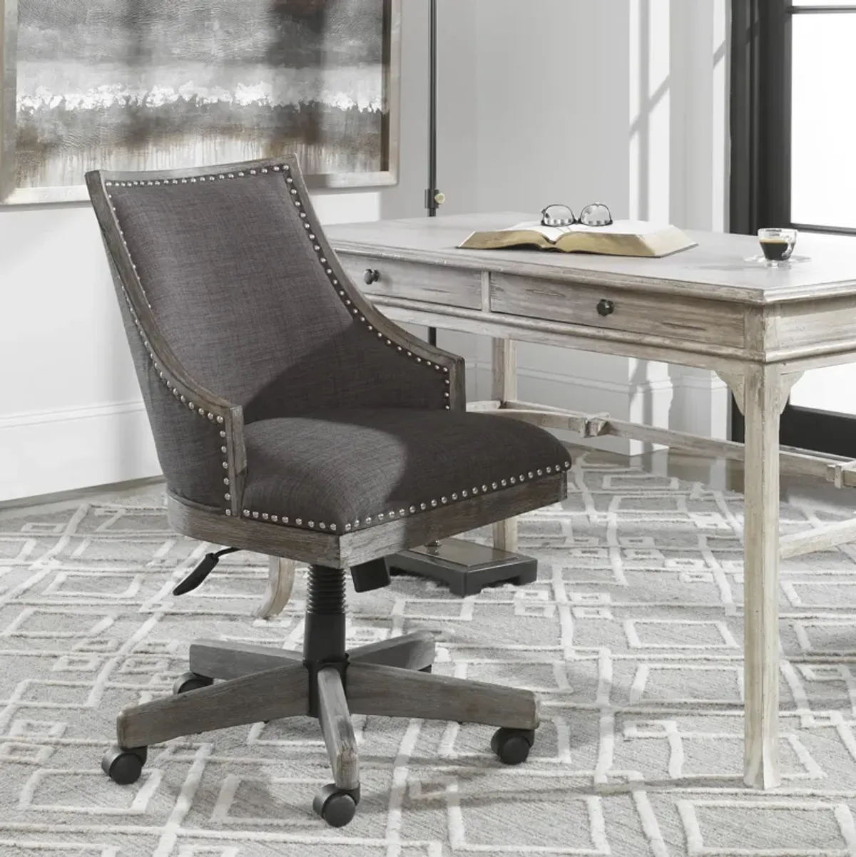 Aidrian Charcoal Desk Chair