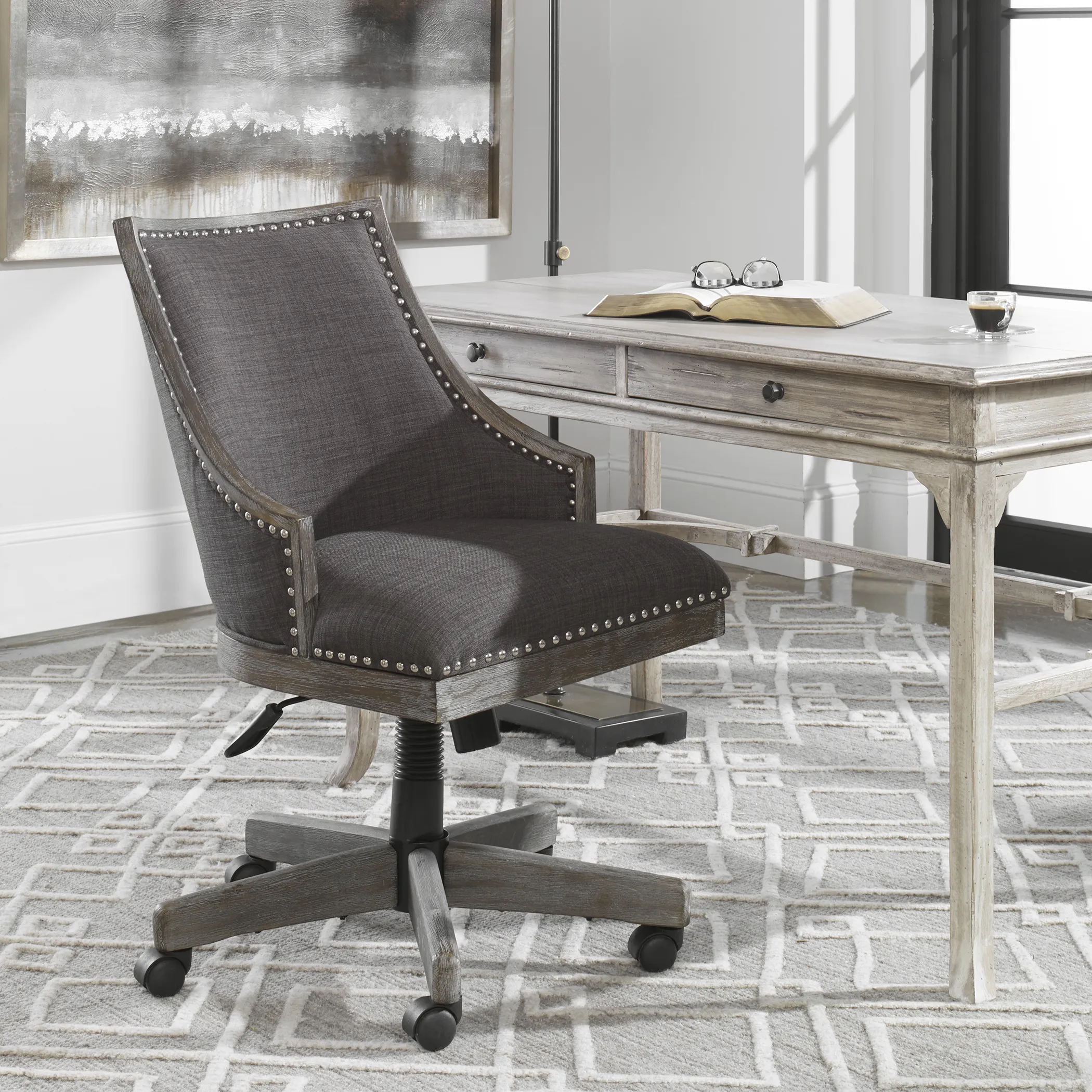 Aidrian Charcoal Desk Chair