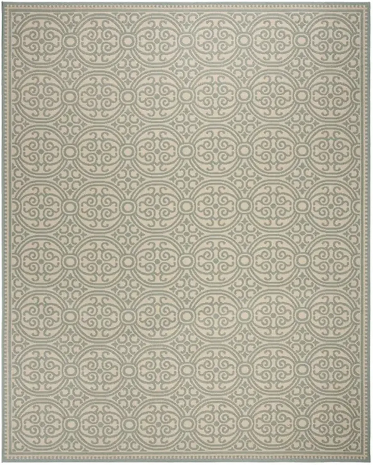 LINDEN 134 Collection LND134K-9 Aqua / Cream 9' X 12'