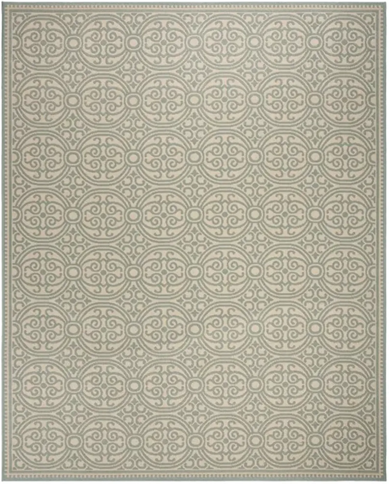 LINDEN 134 Collection LND134K-9 Aqua / Cream 9' X 12'